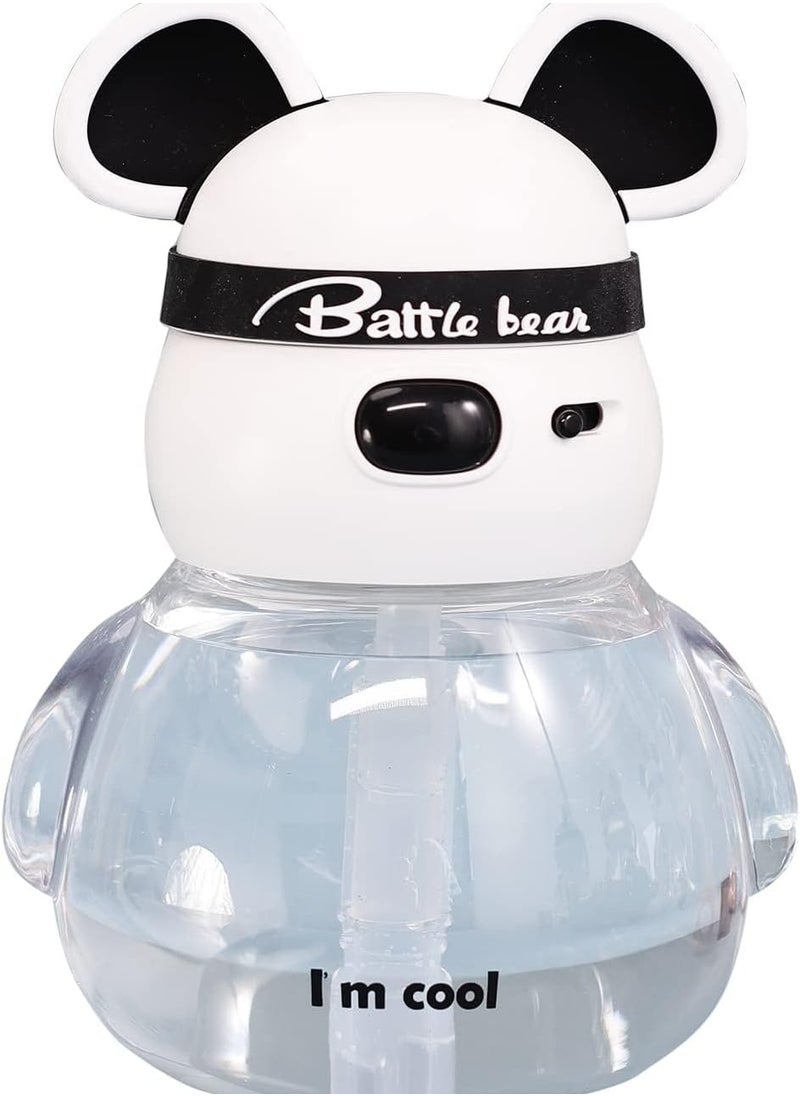 KASTWAVE - Bear Water Bottle with Straw and Straw Handle Cap Leakproof Tritan BPA Free Reusable Water Jug Easy Carry for Kids Girls Boys and for Outdoor and School Activities - Image 1