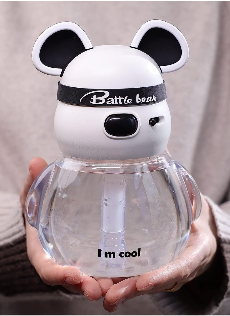 KASTWAVE - Bear Water Bottle with Straw and Straw Handle Cap Leakproof Tritan BPA Free Reusable Water Jug Easy Carry for Kids Girls Boys and for Outdoor and School Activities - Image 1