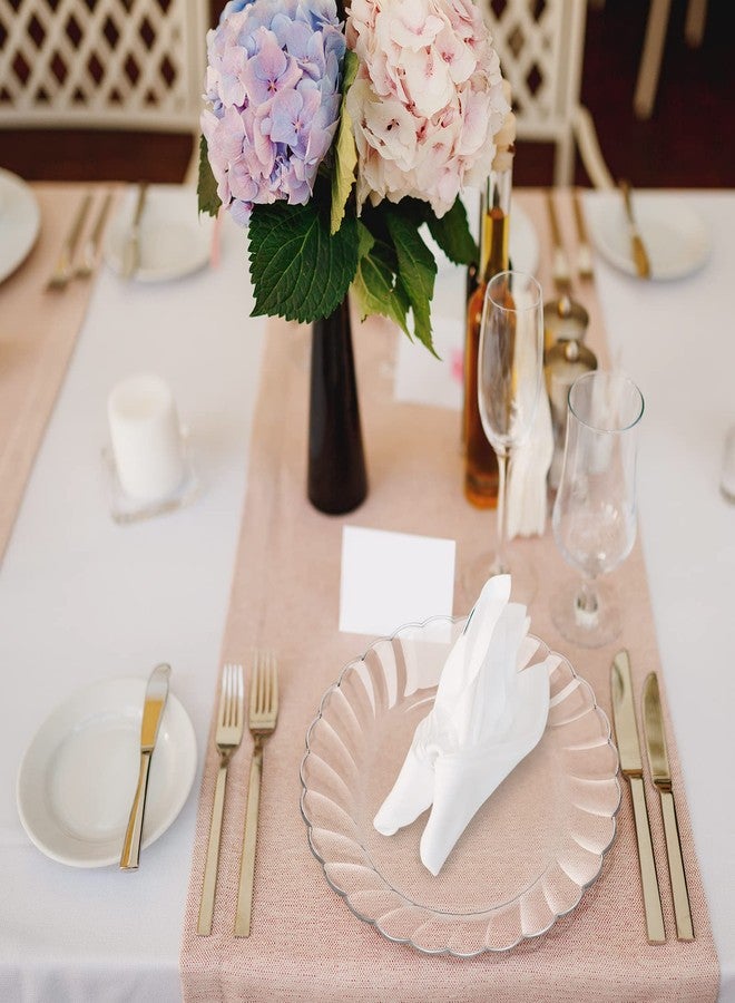 Eaasty 200 Pcs Clear Plastic Plates 6 Inch Disposable Fancy Salad Dessert Plates Round Clear Party Plates for Weddings Reception Catering Birthday Celebration Buffets Fiestas Dinner Appetizer Cake Supplies - Image 4