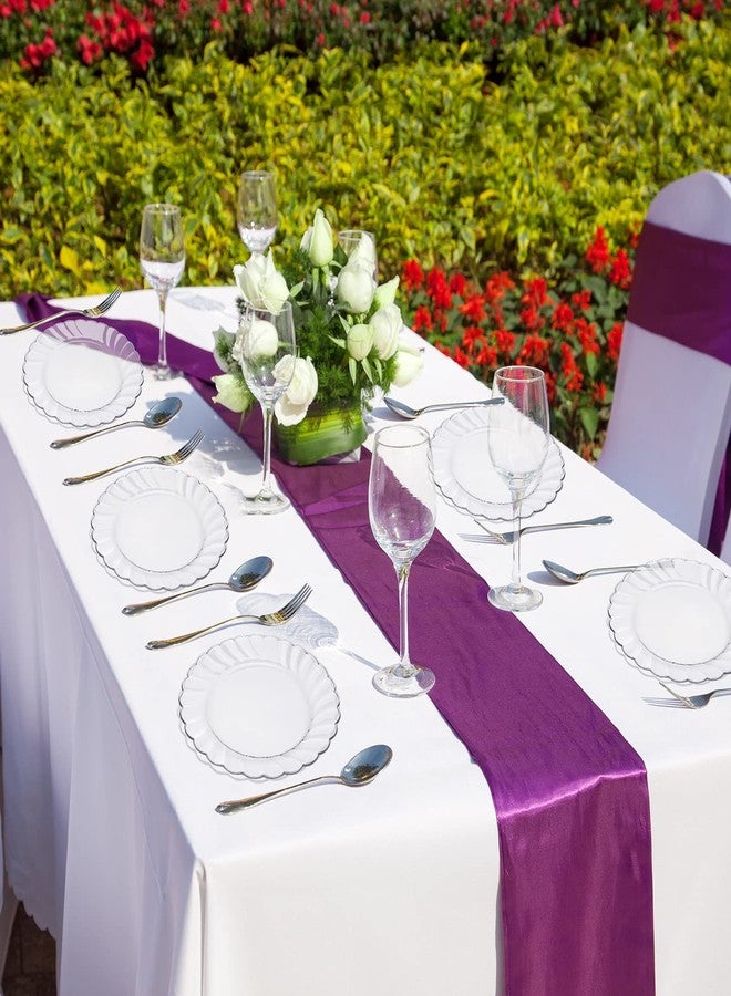 Eaasty 200 Pcs Clear Plastic Plates 6 Inch Disposable Fancy Salad Dessert Plates Round Clear Party Plates for Weddings Reception Catering Birthday Celebration Buffets Fiestas Dinner Appetizer Cake Supplies - Image 5