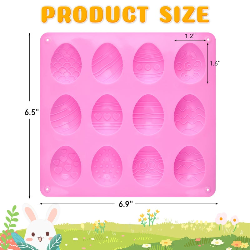 Puyeipt 5 Pack Easter Silicone Chocolate Molds, 3D Easter Egg Rabbit Bunny Basket Duck Baking Molds for Candy, Chocolate, Cake Fondant Decoration - Image 2