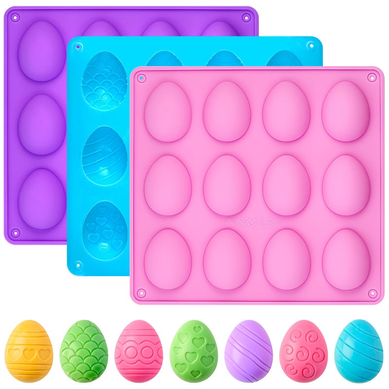 Puyeipt 5 Pack Easter Silicone Chocolate Molds, 3D Easter Egg Rabbit Bunny Basket Duck Baking Molds for Candy, Chocolate, Cake Fondant Decoration - Image 1