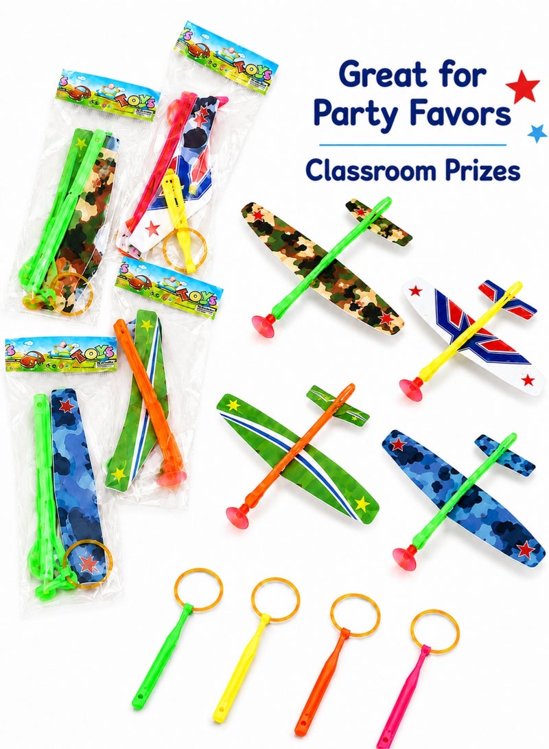 Kibe 4 PCS Set catapult airplane children's toy, random color - Image 4