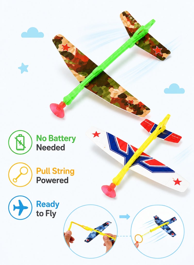 Kibe 4 PCS Set catapult airplane children's toy, random color - Image 3