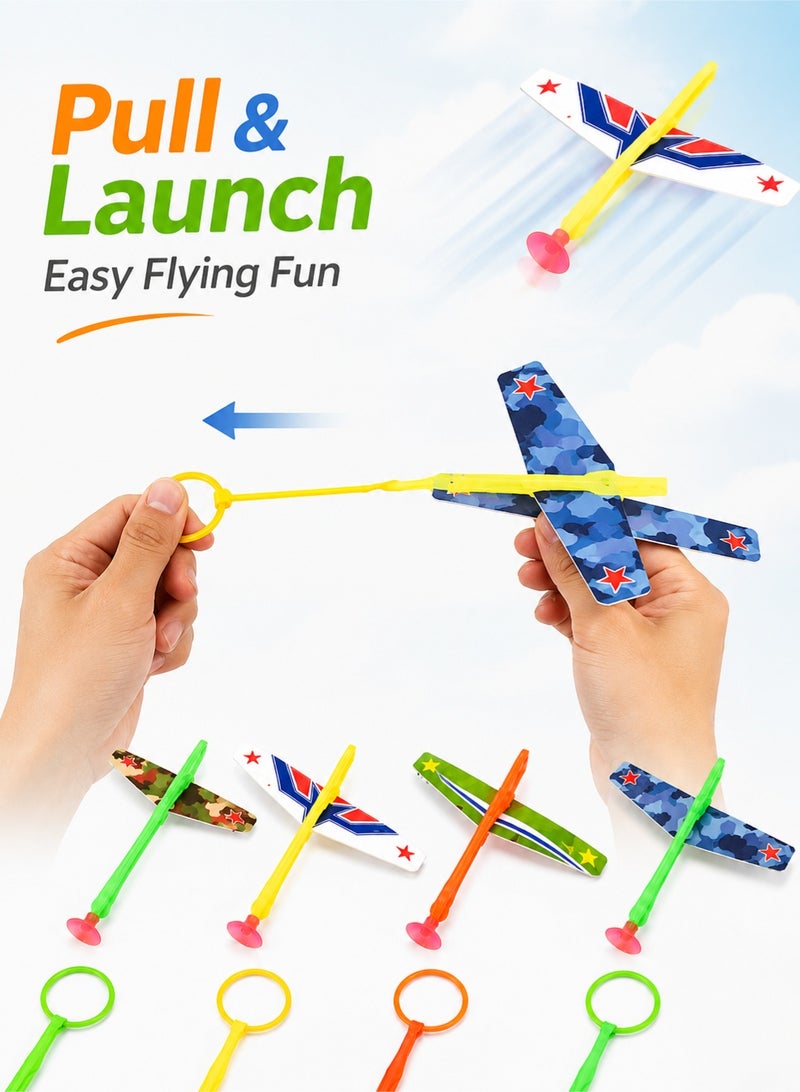 Kibe 4 PCS Set catapult airplane children's toy, random color - Image 2