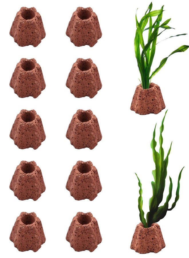 Hiyoo 12 Pcs Aquatic Plant Weights, Aquatic Water Plant Fixed Rings, Small Aquarium Plant Pot Gravity Ring for Fish Tank Landscape (ID 20mm) - Image 1