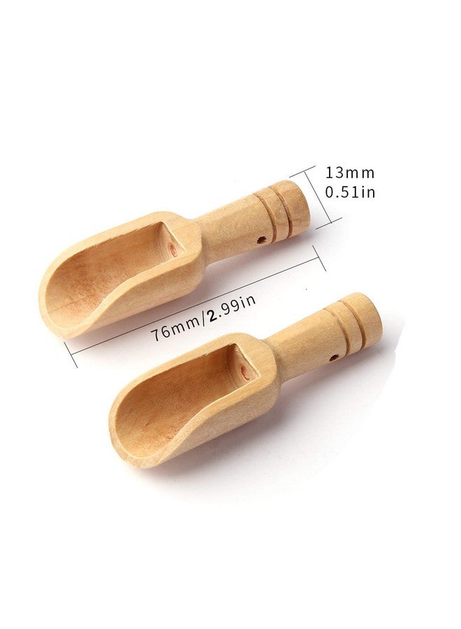 Calary Arroyner 30 PCS Mini Wooden Spoon Mini Bamboo Spoons Small Bath Salt Spoon Small Spice Spoons for Sugar Scrubs, Spices, Bath Salts, Cooking - Image 2