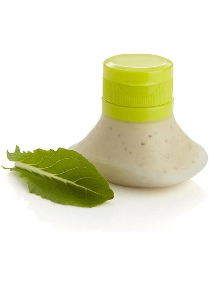 3 Packs Portable Salad Dressing Containers, Silicone Squeeze Bottle, Leak Proof Cap, Kitchen Tool Small Dip Condiment Dispensers, Mini Food Storage Containers (3) - Image 2