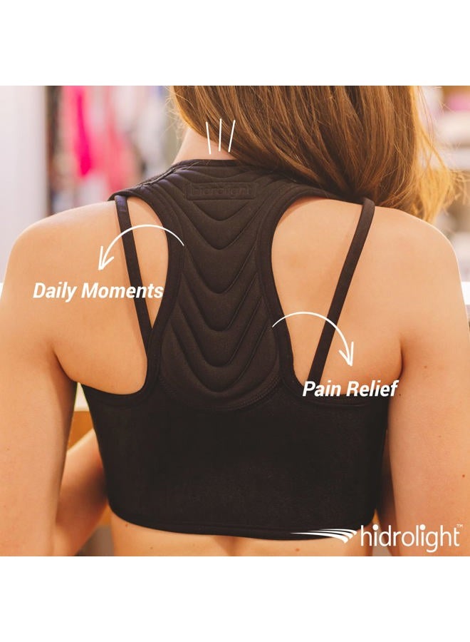 HIDROLIGHT Boost Upper Back Brace - Adjustable Posture Corrector for Women and Men, Pain Relief, Back Support Belt, Neck Hump Corrector - Posture Adjustment, Physiotherapy Treatment - Black, X-Large - Image 4