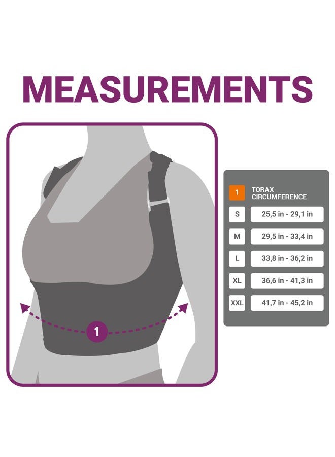 HIDROLIGHT Boost Upper Back Brace - Adjustable Posture Corrector for Women and Men, Pain Relief, Back Support Belt, Neck Hump Corrector - Posture Adjustment, Physiotherapy Treatment - Black, X-Large - Image 5