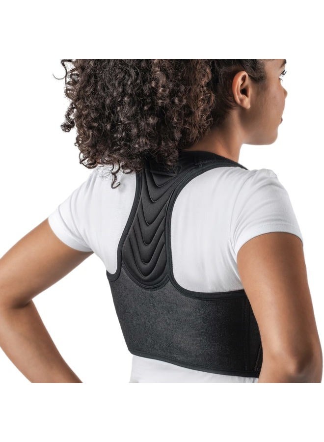 HIDROLIGHT Boost Upper Back Brace - Adjustable Posture Corrector for Women and Men, Pain Relief, Back Support Belt, Neck Hump Corrector - Posture Adjustment, Physiotherapy Treatment - Black, X-Large - Image 1