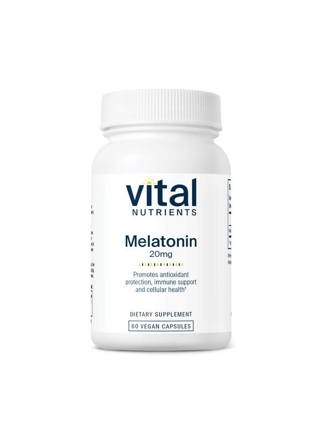 Vital Nutrients Vital Nutrients Melatonin 20mg | Vegan | Sleep Supplement to Support The Body's Natural Sleep Cycle* | Gluten, Dairy, Soy Free | 60 Capsules  - Image 1