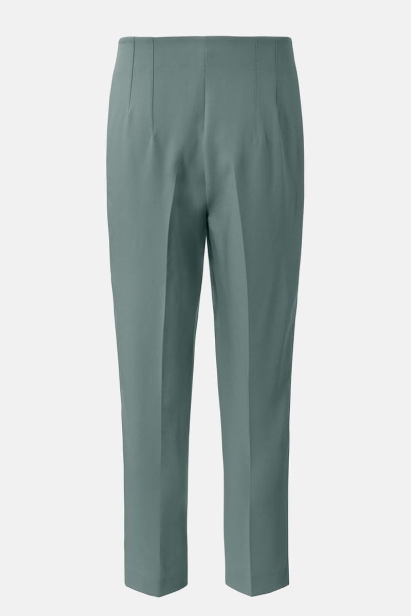 Tchibo Women Regular Leg Plain Pants, Sage  - Image 3