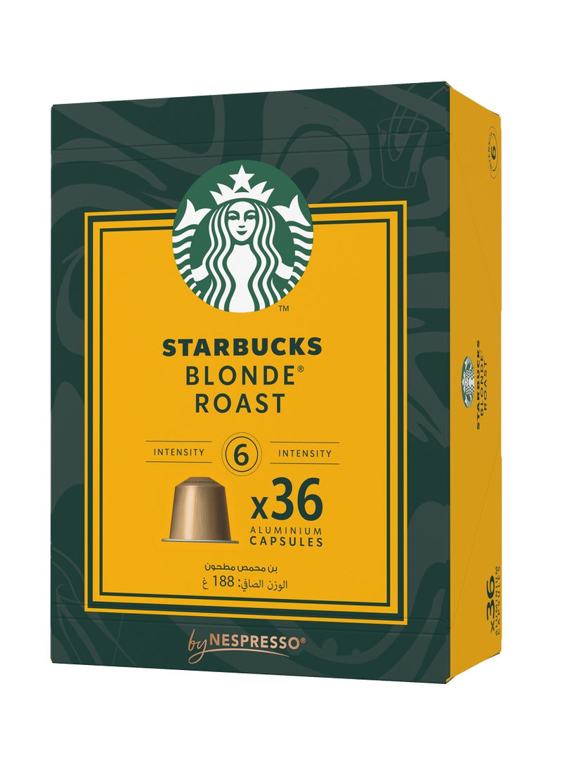 Starbucks Blonde Espresso Roast Coffee Capsules 36 Capsules (188g)  - Image 3