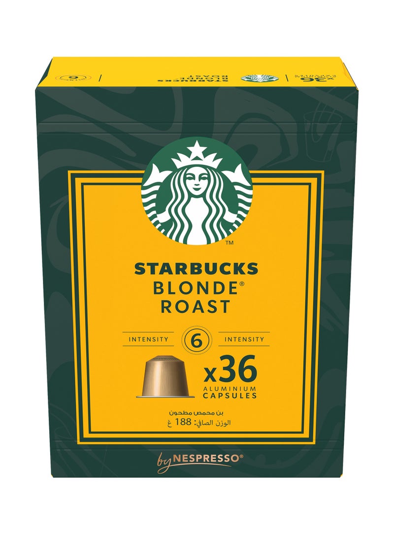 Starbucks Blonde Espresso Roast Coffee Capsules 36 Capsules (188g)  - Image 2