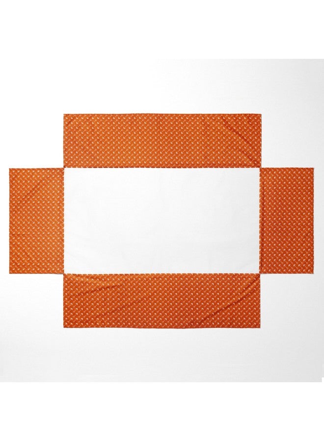 Bacati - Playful Foxes Orange/Grey Crib/Toddler Bed Skirt Dust Ruffle (Orange Arrows Print) - Image 4