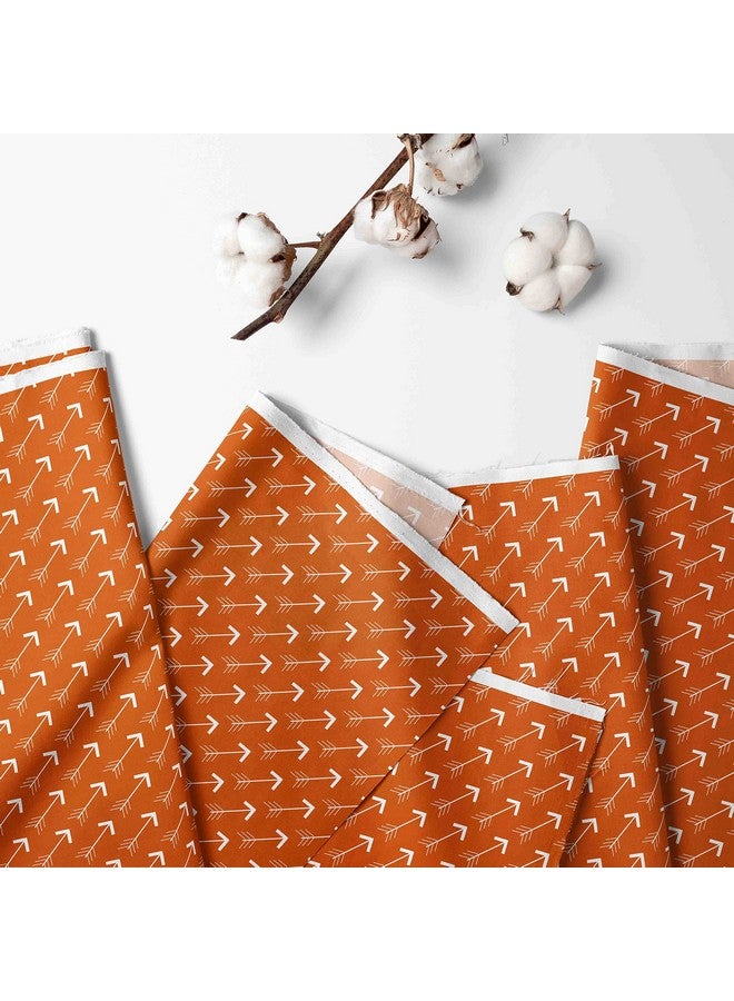 Bacati - Playful Foxes Orange/Grey Crib/Toddler Bed Skirt Dust Ruffle (Orange Arrows Print) - Image 2