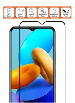 NAFCO For Vivo Y35 5G - Full Glue Tempered Glass Screen Protector - Advanced Border-Less Full Edge to Edge ,Shatterproof , High Responsiveness , Higher Transparency , Quick to Install ,Anti-scratch and Bubble-free Screen Protector - Black  - Image 3