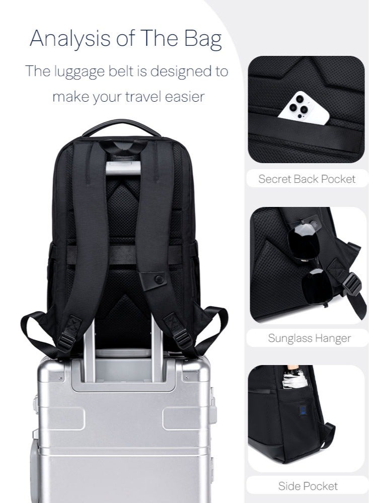 ARCTIC HUNTER Casual School Laptop Bag, Durable Office Work Backpack With Laptop and Tablet Compartment for Men, Black - Image 5