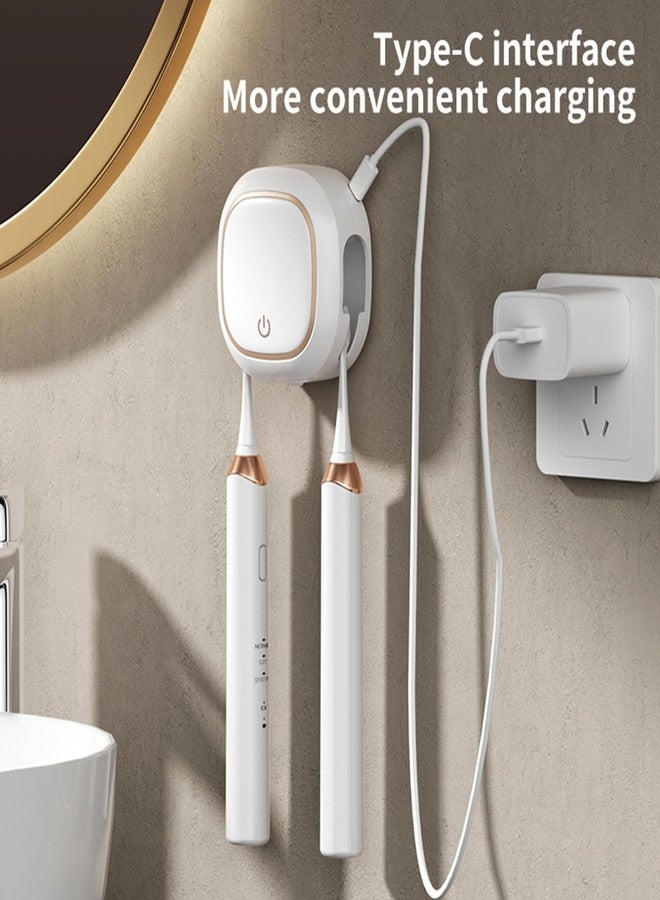 Wekity Bathroom Toothbrush Holder,60°C Hot Air Drying and Automatic Cleaning,Mini Portable Toothbrush Holders,Stylish Bathroom Decor & Accessories for Home & RV (White) - Image 4