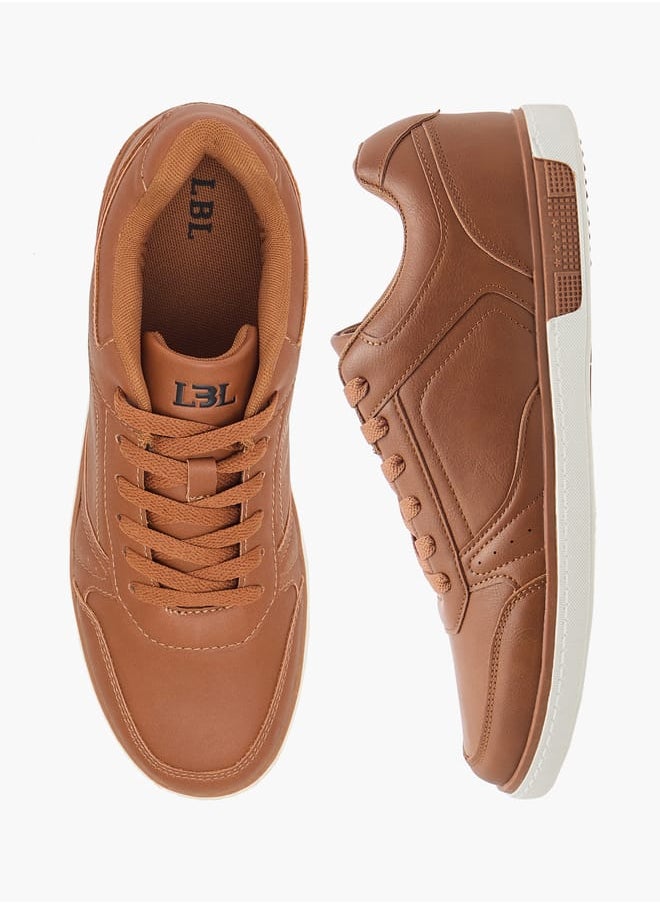 LBL by Shoexpress Men's Panelled Ankle Sneakers with Lace-Up Closure  - Image 2