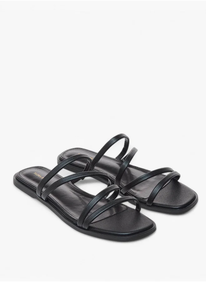 فلورا بيلا من شو إكسبرس Textured Slip-On Flat Sandals