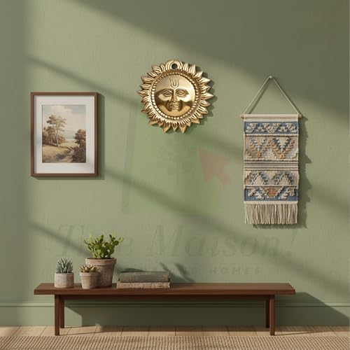 TREE MAISON CORONATING HOMES Brass Sun Statue | Brass Sun for Vastu | Weight - 832 G Approx | Size-15 * 15 * 2 CM | Vastu Idol for Home and Office | Zonal Placement-East - Image 5