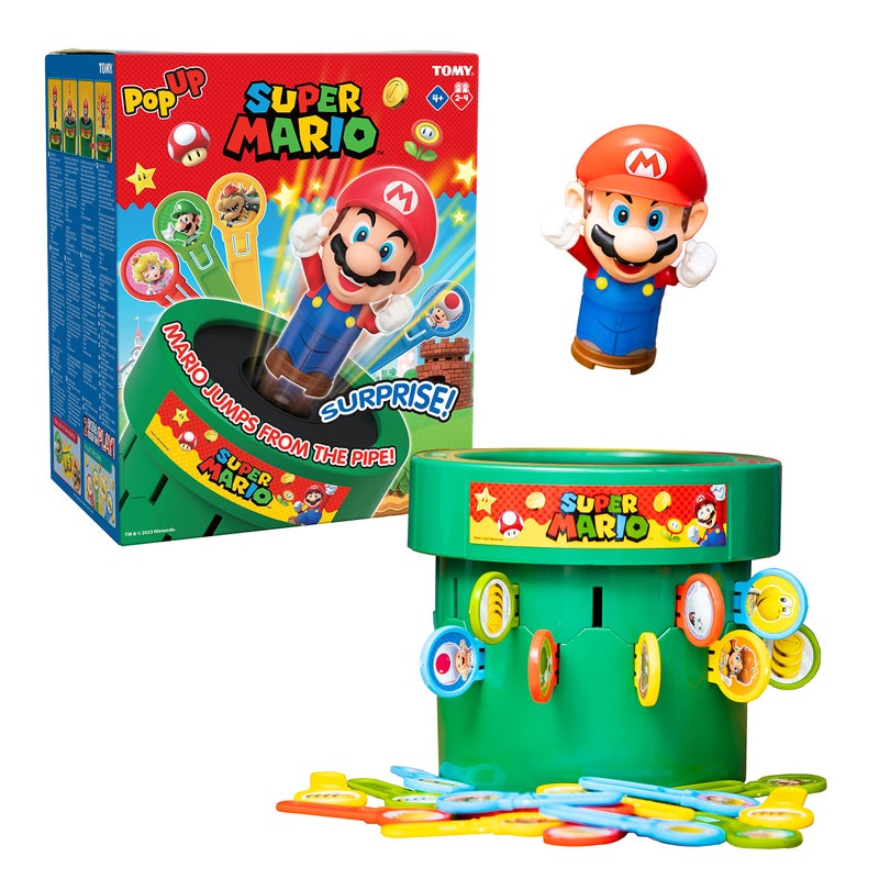 TOMY Pop Up Super Mario Board Game - Family and Preschool Games for Family Game Night - Kids Activities and Super Mario Toys - Girls and Boys Games - 2-4 Players - Ages 4 Years and Up - Image 1