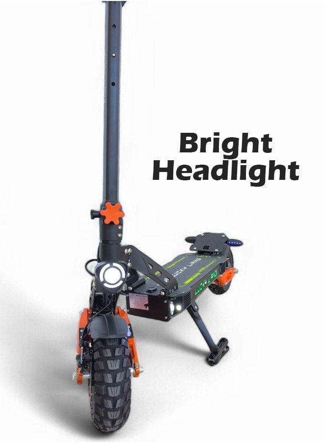 L2 Electric Folding Scooter,  1500W Motor, 50KM/H Top Speed, 48V 18AH Battery, 50 KM Range in one Charge, Off-Road Tires and Suspension with NFC Lock System, E-Scooter With Helmet and Safety Vest