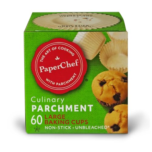 PaperChef - Large Parchment Baking Cups - Easy Release, Non-Stick Paper - 60 Count - Image 1