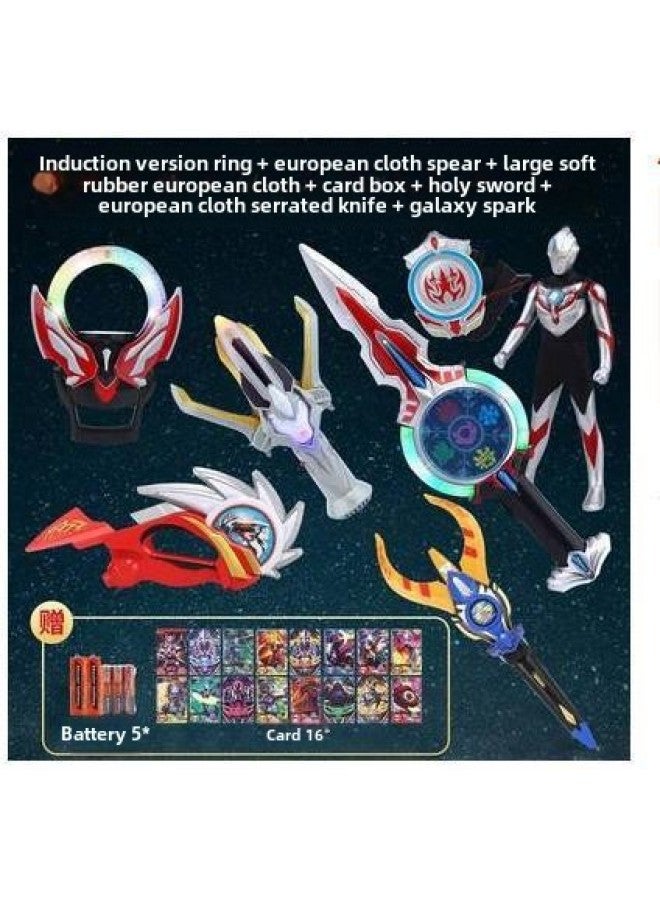 Orb Altman Sword Transformation Ring Orb Ring Children's Toy Boy Summoner Transformation-Color:Ultraman Orb Complete Set  Comes With Battery + 16 Cards  - Image 1
