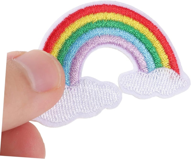 Daily Crafts Sewing Pattern for Doll Making | 1 pc Colorful Rainbow Kids Patches for Clothes Bags Jackets - Image 1