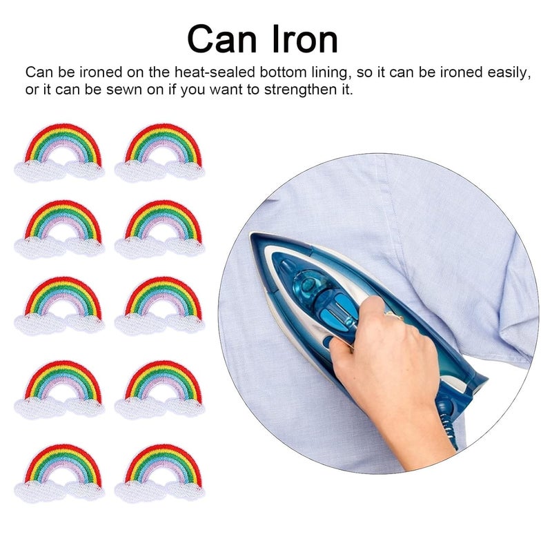 Daily Crafts Sewing Pattern for Doll Making | 1 pc Colorful Rainbow Kids Patches for Clothes Bags Jackets - Image 3