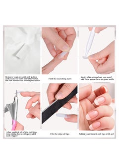 brunson False Nail Tips False Classic French White Professional Refill Pack 100 Pieces - Size 8, CLFCW8  - Image 5