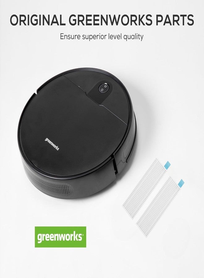 Greenworks GRV-1010/GRV-5011 Robotic Vacuum Replacement Filters, 2-Pack, White - Image 2