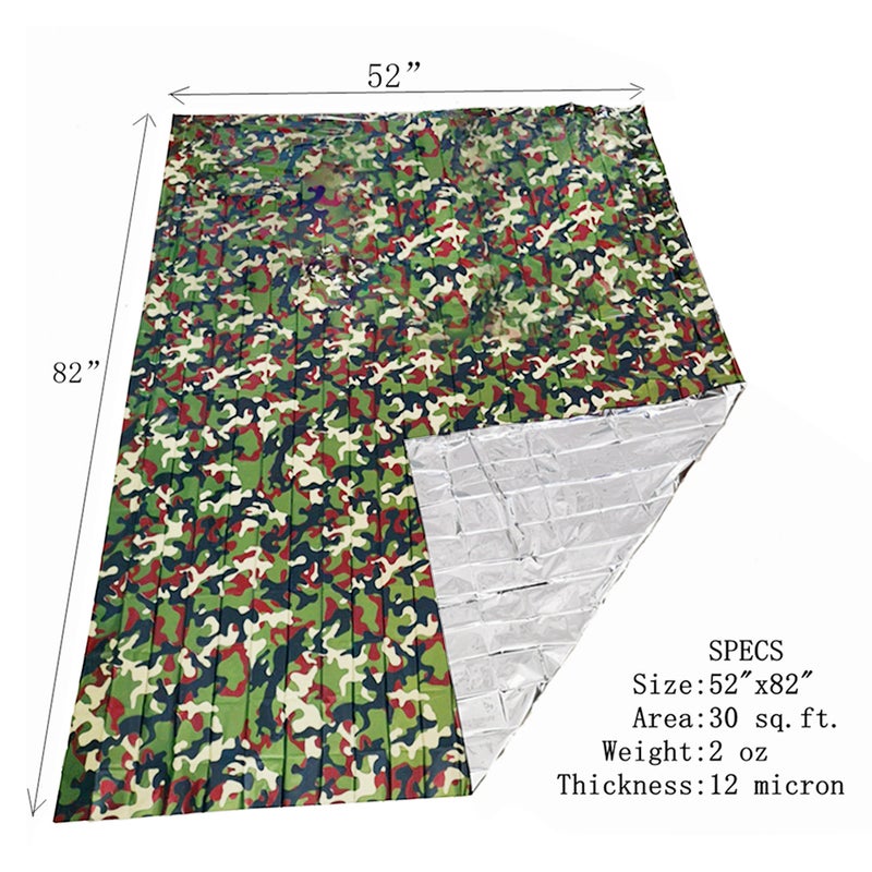 Pack of 5 Emergency Blankets Heat Retention Body Warmer Rescue Blanket for Outdoor Camping Traveling Survival - Image 4