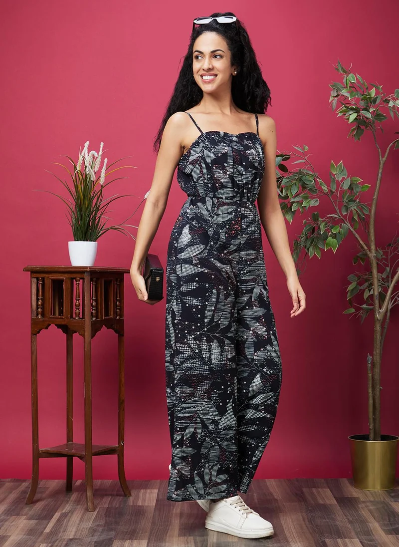 Globus Women Floral Printed Basic Jumpsuit