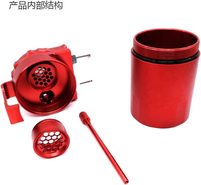 Wivplex Baffled Aluminum Oil Catch Can with Air Filter - 300ML (Red) - Image 4