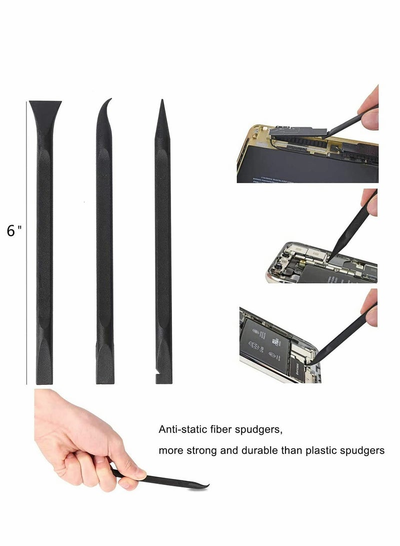 Multi-Purpose Carbon Fiber Scraper Set - 3 Pcs Non-Scratch Cleaning Tools for Easy Removal of Stickers, Labels, Oil Stains u0026 Dirt in Tight Spaces