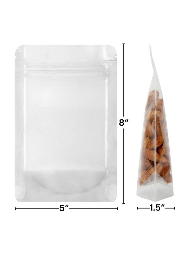 GREENTWISH Polyethylene Transparent Standup Zipper Pouch|Reusable Ldpe Zip Lock Bag For Food Storage|Product Packing Pouch|Clear Zip Seal Pouch For Travel And Home Use|Size: 5 X 8 Inch (20 Pcs) - Image 2