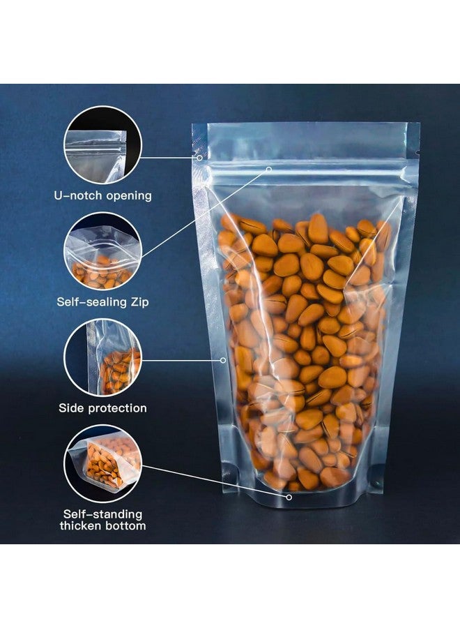 GREENTWISH Polyethylene Transparent Standup Zipper Pouch|Reusable Ldpe Zip Lock Bag For Food Storage|Product Packing Pouch|Clear Zip Seal Pouch For Travel And Home Use|Size: 5 X 8 Inch (20 Pcs) - Image 3