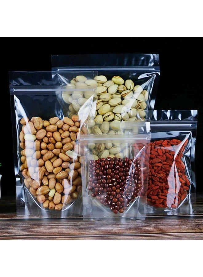 GREENTWISH Polyethylene Transparent Standup Zipper Pouch|Reusable Ldpe Zip Lock Bag For Food Storage|Product Packing Pouch|Clear Zip Seal Pouch For Travel And Home Use|Size: 5 X 8 Inch (20 Pcs) - Image 1
