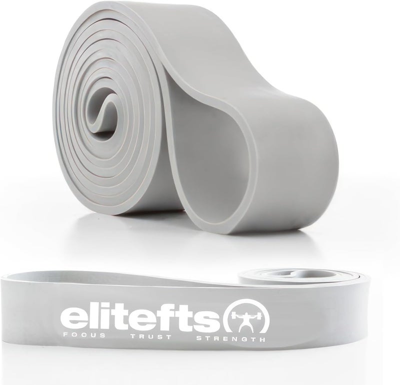 EliteFTS Pro Resistance Band - Boost Core Stability and Flexibility with This Portable  Joint-Friendly Tool - 41"" Long (PRO Average Resistance Band  Silver) (Single) - Image 1