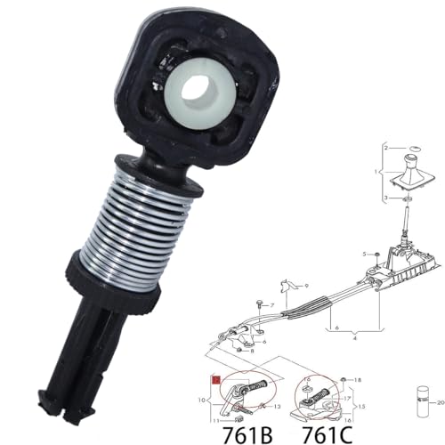 HOMEWITHU Gear Selector Shift Shifter Cable End Catch Pair 1J0711761B 1J0711761C Fit for VW Polo Jetta Golf for Audi A1 A3 TT B6 B7 Manual Gearbox Shift Linkage Repair Kit Bowden Cable Fix Adjuster - Image 3