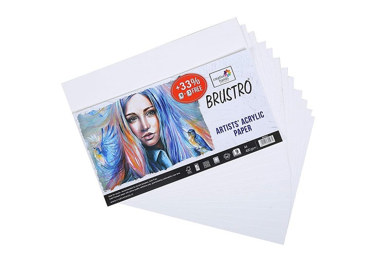 BRUSTRO Artists' Acrylic Color Paint Set of 12 Colors X 12ML Tubes, Pastel Shades, with 3 Medium Grain 100% Cotton Canvas Boards Sizes (8x10, 10x12, 12x12) Inches, Assorted - Image 4
