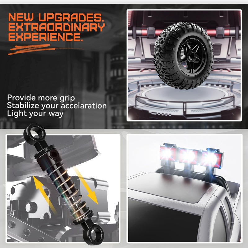 BEZGAR Remote Control Monster Trucks for Boys Age 4-7 - 1:14 All Terrain Rc Truck for Kids with Rechargeable Battery, 2.4GHz Remote Control Cars for 8-12 Year Old Boys Girls, Monster Trucks Toys - Image 2