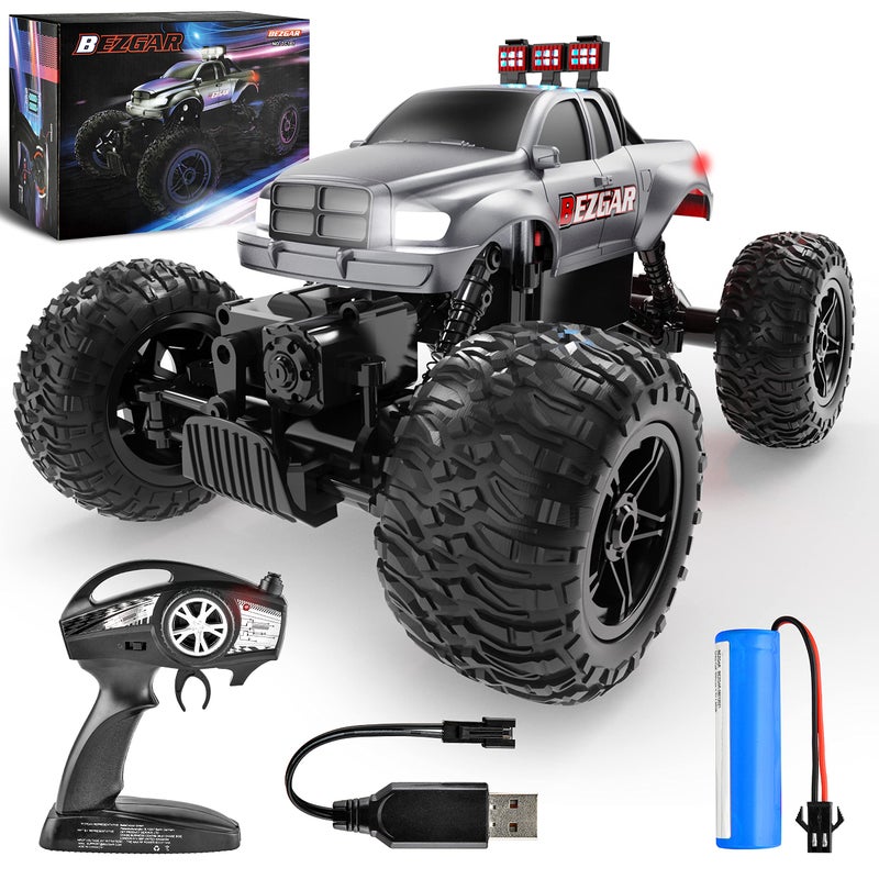 BEZGAR Remote Control Monster Trucks for Boys Age 4-7 - 1:14 All Terrain Rc Truck for Kids with Rechargeable Battery, 2.4GHz Remote Control Cars for 8-12 Year Old Boys Girls, Monster Trucks Toys - Image 1