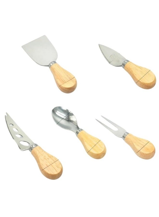 Generic A Set Of 5-Piece Cheese And Butter Cutting And Serving Knives  - Image 3
