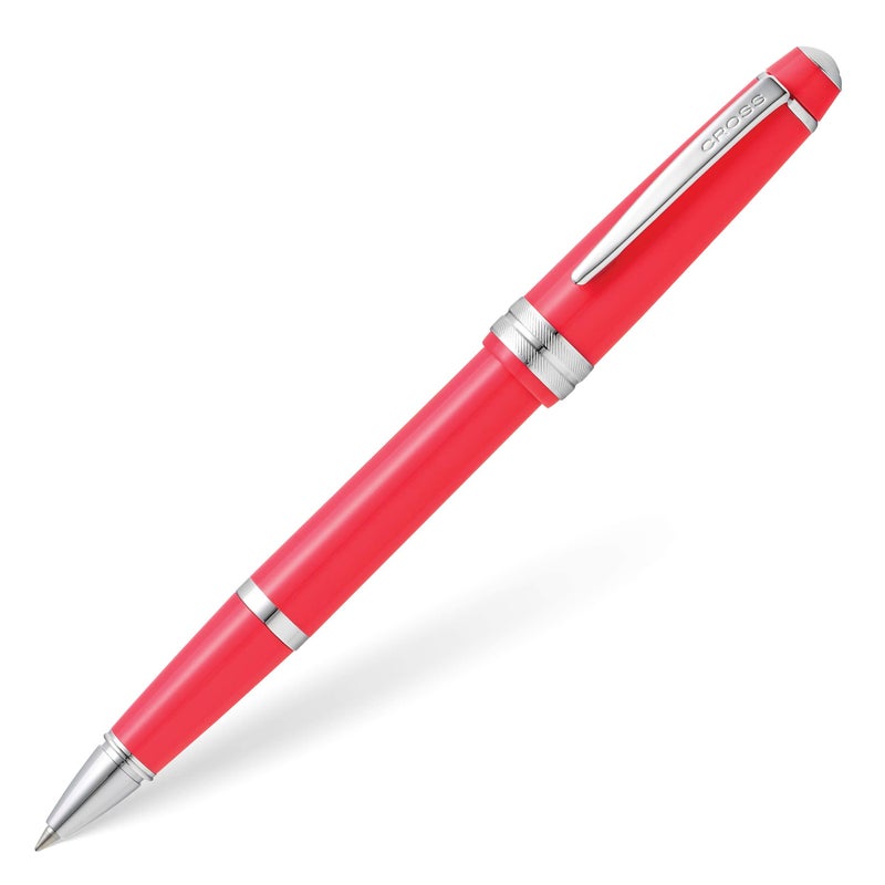 Cross Bailey Light Refillable Rollerball Pen Presented in a Everyday Gift Box - Medium Point, Black Ink, Polished Coral - Image 1