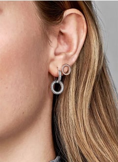 Pandora Violet Sparkling Double Hoop Earrings  - Image 2